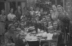 Street party, Brookfield Avenue, Crosby, VE Day 1945
