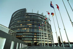The European Parliament building in Strasbourg