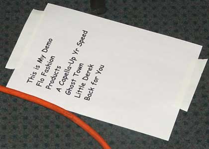 Sway's set list