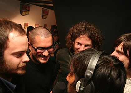 Backstage at the NME Awards