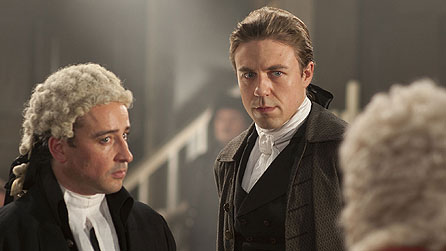 Aidan McArdle (left) as Silvester and Andrew Buchan as William Garrow