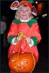 Child dressed up with her pumpkin - pictures courtesy of South Holland District Council.
