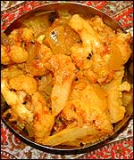 Picture: Cauliflower with ginger and tomato.