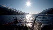 The sun setting over the Caledonian Canal.