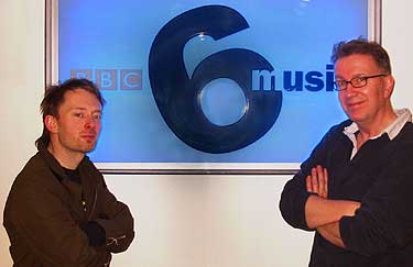 Radiohead's Thom Yorke with 6 Music presenter Tom Robinson