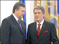 Президент Ющенко та Віктор Янукович