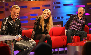 Graham Norton with Courtney Love and Louis Walsh