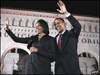 Barack Obama e a esposa, Michele