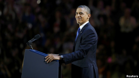 Obama đọc diễn văn mừng chiến thắng