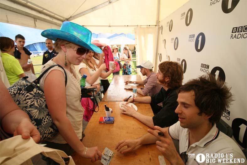 Signing sessions with The Hoosiers