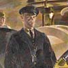 Detail of '15 inch Gun Turret on HMS Repulse' showing the an officer