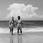 Wellawatta, Colombo, 1943 - Invited to lunch at the Hindu VCO's Mess my host, Subedar Shambu Nath IE, joins me in a cooling paddle in the adjacent Indian Ocean. Wellawatta, Colombo, 1943 - Invited to lunch at the Hindu VCO's Mess my host, Subedar Shambu Nath IE, joins me in a cooling paddle in the adjacent Indian Ocean.