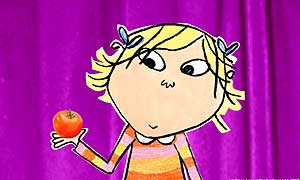 Lola and a tomato