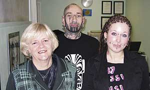 Ann Widdecombe with Leah from Birmingham and Leah's boyfriend
