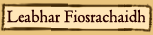 Leabhar Fiosrachaidh