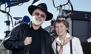 Terry Pratchett with Johnny played by George MacKay