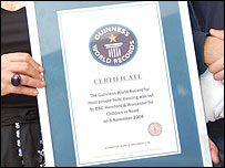 Guinness World Record certificate