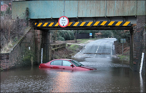 flooded the road between Sway and Brockenhurst at Latchmoor. 