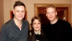 Ricky Ross, Linda and Teddy Thompson backstage at the Glasgow Royal Concert Hall.