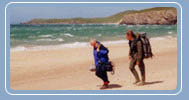 Combing the beach  for the best position.
