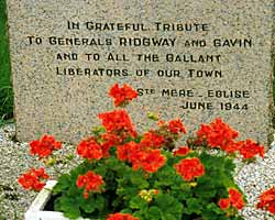 A commorative stone to the Generals, Ridgeway and Gavin who commanded the battle for the town