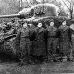 Tank Commander Arthur Clayton (centre) with his crew. Tank Commander Arthur Clayton (centre) with his crew.