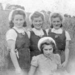 Eva Ward and three Spencer sisters at R.O.F. Swynnerton Eva Ward and three Spencer sisters at R.O.F. Swynnerton