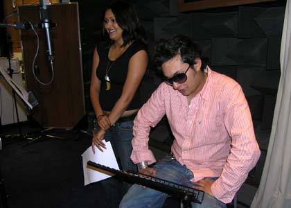 Raghav and Sohm Kapila in studio