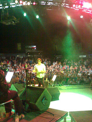 Jason with the crowd