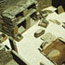 Bird's eye view of a Skara Brae housel
