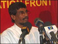 JVP leaders in a press conference