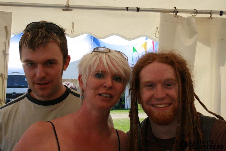 Newton Faulkner in the signing tent