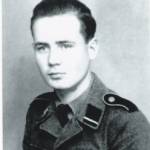 Gert Hartwig Pries 1944.  On his uniform he wears the EK 11 Class ribbon and Wound Badge in black and the Panzerkampf Abzeichen.