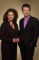 Nadia Sawalha and Nicky Campbell