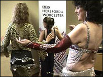 Tina Hobin and ladies belly dancing