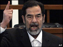 Saddam Hussein no tribunal