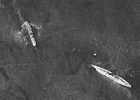 The 'Bismarck' battleship with the 'Prinz Eugen' heavy cruiser