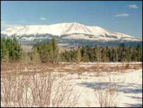 Maine's largest mountain, Mount  Katahdin.