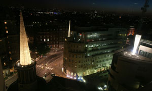 All Souls Church, Broadcasting House and the Breathing sculpture
