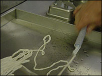 hog casing on nozzle