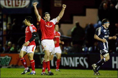Pat Sanderson celebrates the win