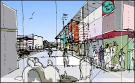 Artists impression of Hereford City Centre