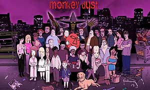 The animated cast of Monkey Dust