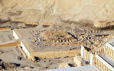 The temple-tomb of King Mentuhotep II at Deir el-Bahari, on the west bank at Luxor
