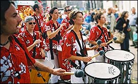 Picture: Norwich Samba Band playing in Norwich city centre