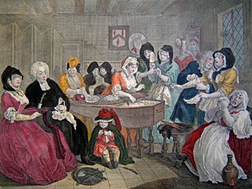 A Harlot's Progress: Plate Six - 'The Harlot's End' (cont)