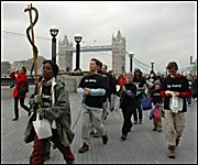 Walking towards Westminster in March 2007