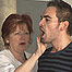 Mary Hammond with a performer