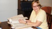 Mary Grant with the Old Sea Diary.