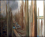 A mural of the Bronze Age monument